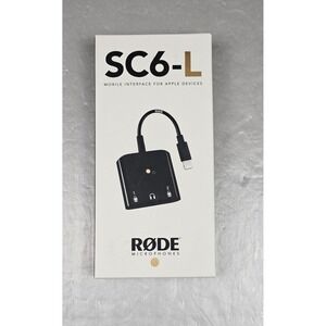 Rode SC6-L Dual TRRS Input Lightning Mobile‎ Interface for Apple iOS Device NEW